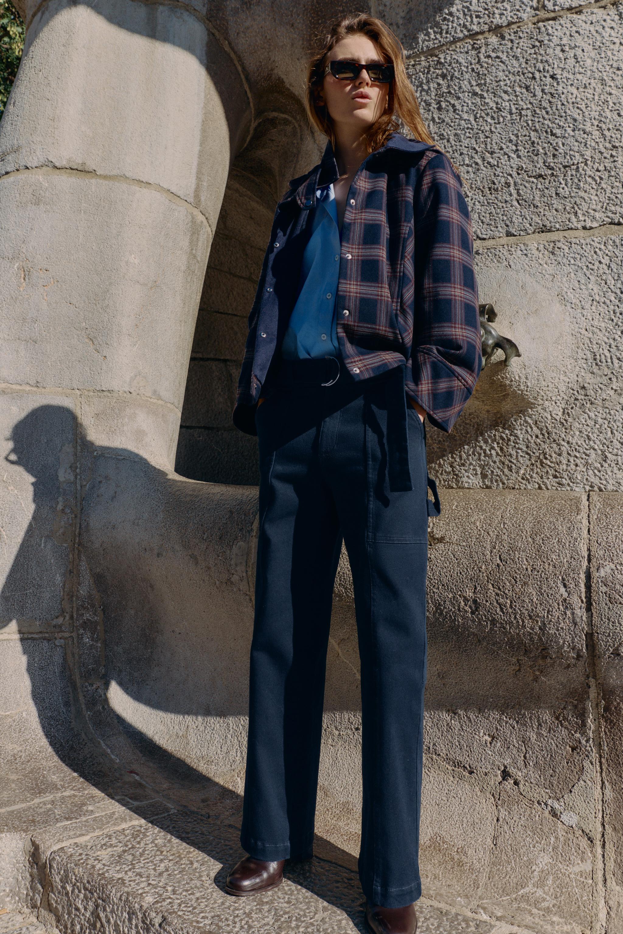 PLAID HOODED PUFFER JACKET